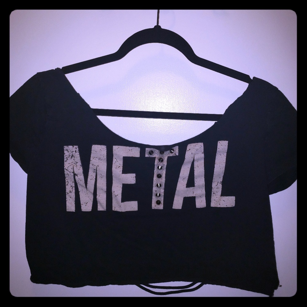 Metal Studded Crop Top